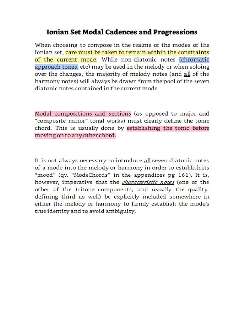 Modology Chapter On Major Modes | PDF