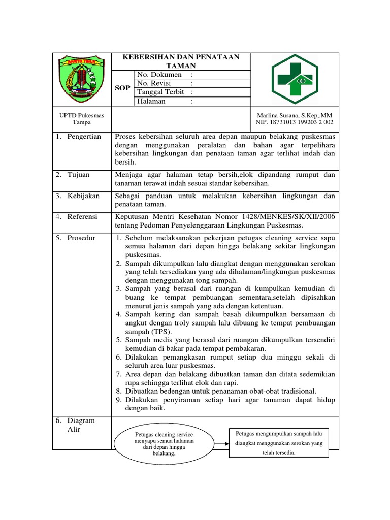 Sop Kebersihan Dan Penataan Taman