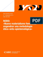 Artnodes 14-Nodo-Nuevo materialismo feminista. Engendrar una metodología ético-onto-epistemológica.