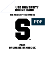 Syracuse University Marching Band: 2015 Drumline Handbook