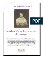 Wollstonecraft - Vindicación Derechos Mujer