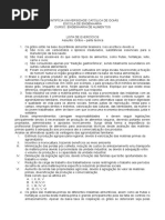 Lista de Exercícios - SEGUNDA PROVA