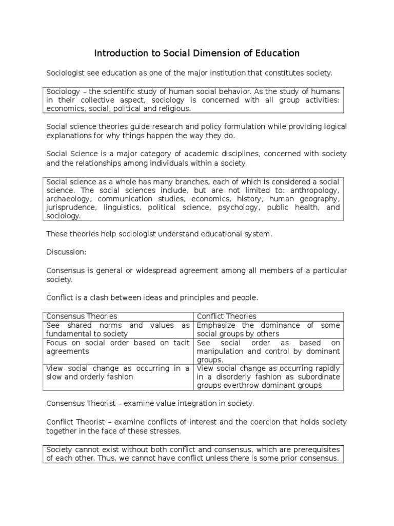 Understanding Sociology in Education | PDF | Social Science | Sociology