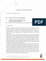 Memo N° 208, Facultad de Ciencias