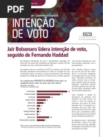 Pesquisa CNI – Ibope/Set-2018–- intenção de voto