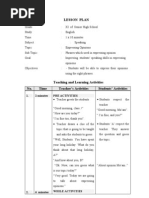 Lesson Plan Bahasa Inggris SMA Kelas X - Speaking  Lesson 
