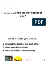 What Does The Teacher Expect of You?