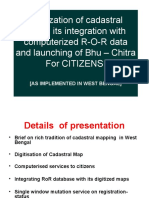 West Bengal (Digitization of Cadastral Maps &amp Integragration of Spatial &amp Textual Data)