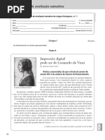 1º Teste Português Paratextos 7º Ano Com Soluções