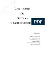 Case Analysis 3 - College of Commerce