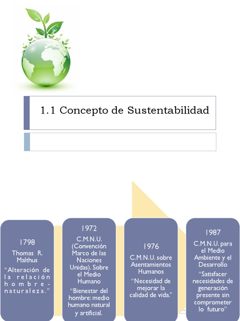 1.1 Concepto de Sustentabilidad Y 1.2 Principios de