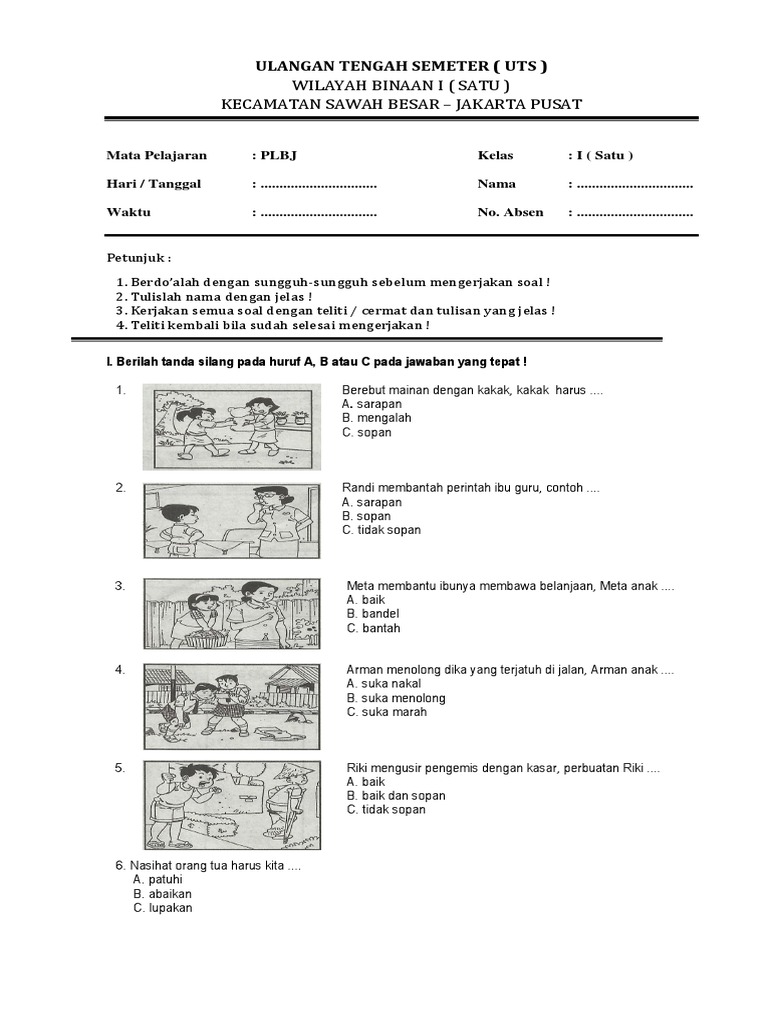 Materi plbj kelas 1 semester 2