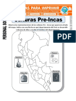 Ficha de Culturas Pre Incas Para Segundo de Primaria