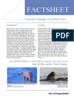 Effects of Climate Change On Polar Bears Fact Sheet