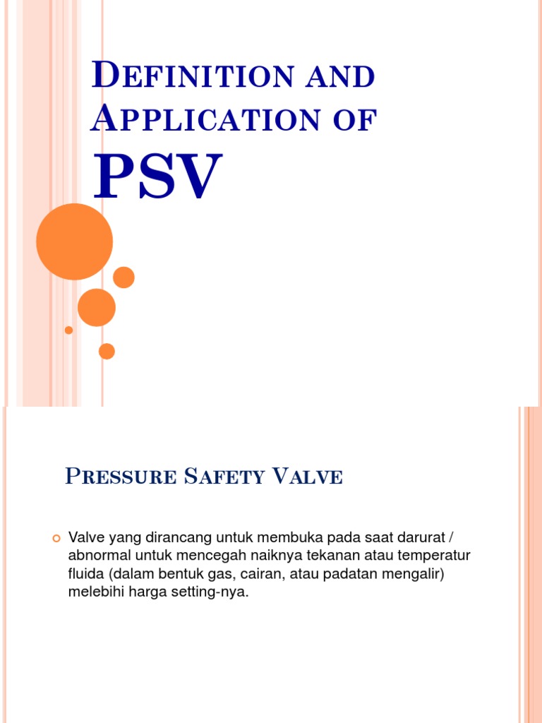 Definisi dan Aplikasi PSV Valve | PDF | Teknologi & Rekayasa