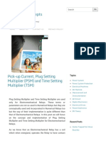 Pick-Up Current, Plug Setting Multiplier (PSM) and Time Setting Multiplier (TSM) - Electrical Concepts