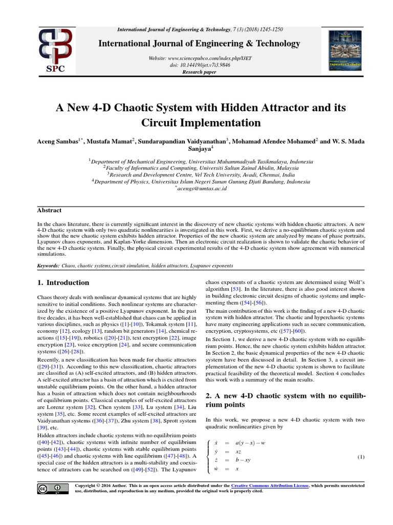 A New 4-D Chaotic System With Hidden Attractor and Its Circuit ...