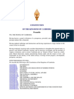 Cambodia Constitution Summary