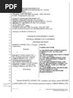 Download Rosetta Stone Complaint by gesmer SN3895683 doc pdf