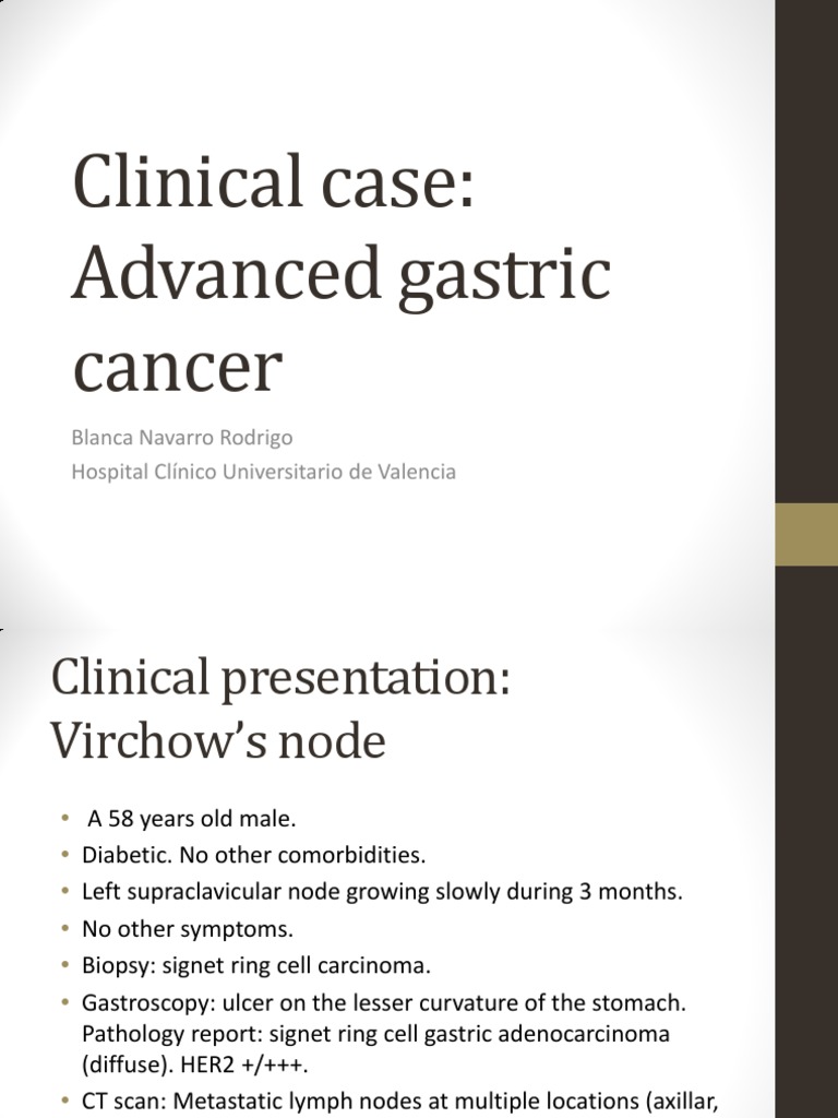 Gastric cancer presentation