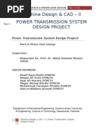 Download Machine Design  CAD  II POWER TRANSMISSION SYSTEM DESIGN PROJECT by Waqas Ali Tunio by waqasalitunio SN38957064 doc pdf