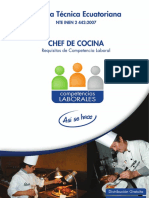 Chef de Cocina - Requisitos de Competencia Laboral PDF