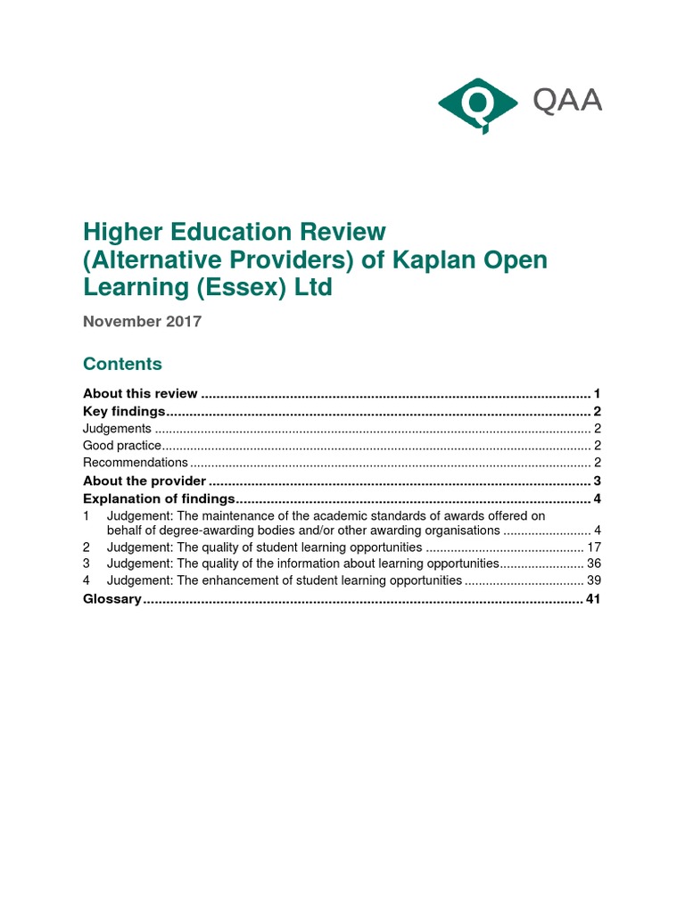 Kaplan Open Learning (Essex) LTD Her Ap 17 PDF University And