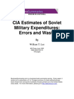 CIA Estimates of Soviet Military Expenditures Errors and Waste