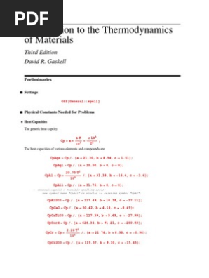 Gaskell Hal Thermodynamic Equilibrium Temperature