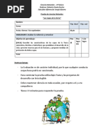 Prueba de Ciencias Naturales Capas de La Tierra