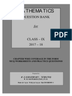 MATHEMATICS QUESTION BANK FOR CLASS IX