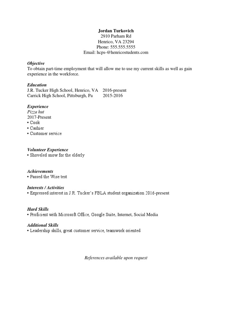 Resume Template PDF - 1716736393