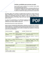 Alimentos Permitidos y Prohibidos para Personas Con Gota