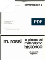 Rossi, Mario. La Génesis Del Materialismo Histórico. Libro I. La Crisis Del Primer Hegelianismo Alemán 1816-1844 PDF