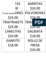 Precios Plazoleta