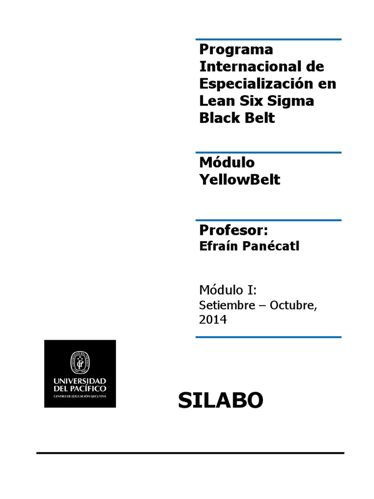 Curso Yellow Belt en Lean Six Sigma | PDF | Six Sigma | Evaluación