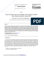 Macro and Micro Process Modeling of The Cutting of Carbon Fiber Reinforced Plastics Using FEM