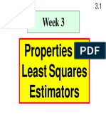 Week 3: Properties of Least Squares Estimators