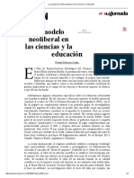 La Jornada - El Modelo Neoliberal en Las Ciencias y La Educación