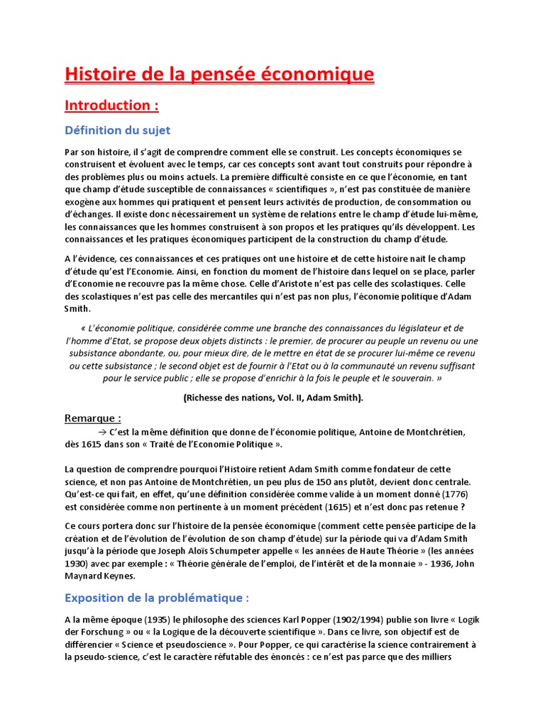 Hpe Pdf Valeur Economie Karl Popper