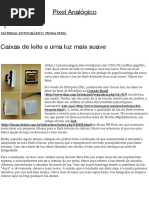 Caixas de leite e uma luz mais suave – Pixel Analógico