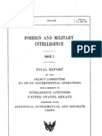 Senate Report on US Foreign and Military Intelligence Activities