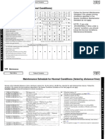 Maintenance Schedule (Normal Conditions) : OCCASIONALLY Drive Under A