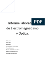 Informe Laboratorio de Electromagnetismo y Óptica N°
