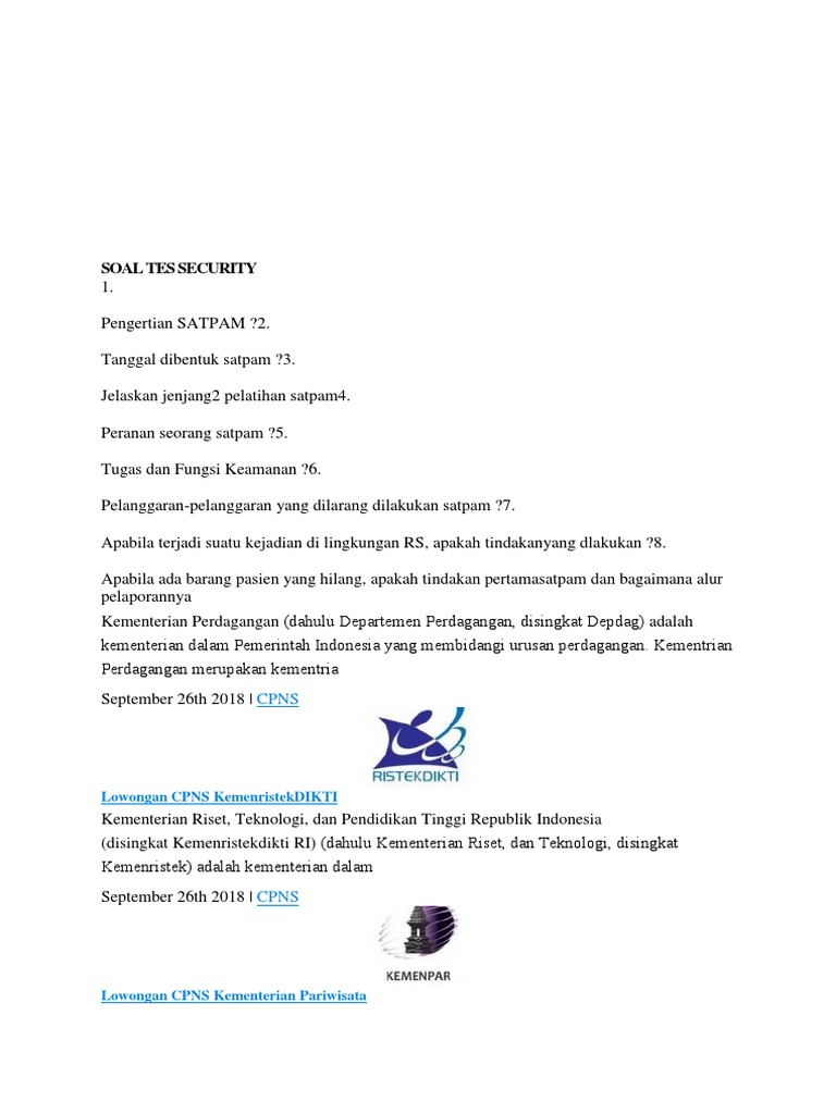 Soal Tes Security