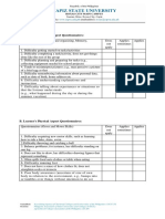 A. Learner's Cognitive Aspect Questionnaires