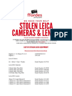 Ffordes List of Stolen Leica Equipment