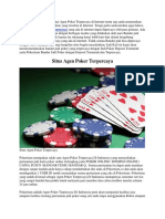 Situs Agen Poker Terpercaya