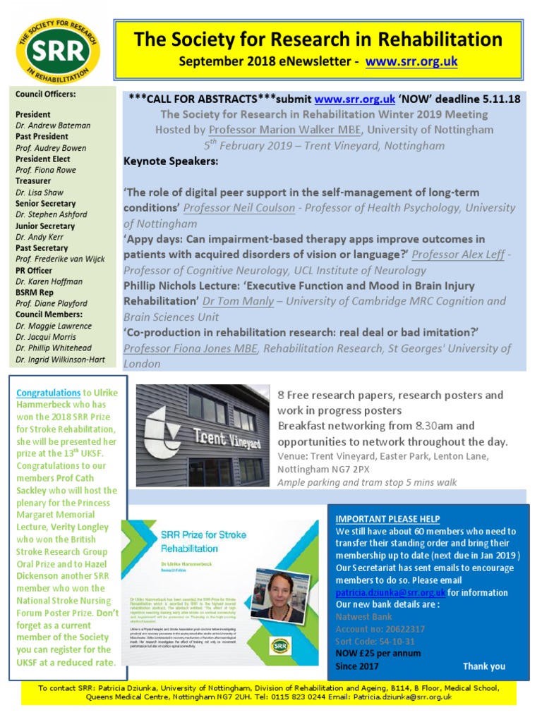 SRR Sept2018 - Enewsletter - Final PDF | PDF | National Health Service ...