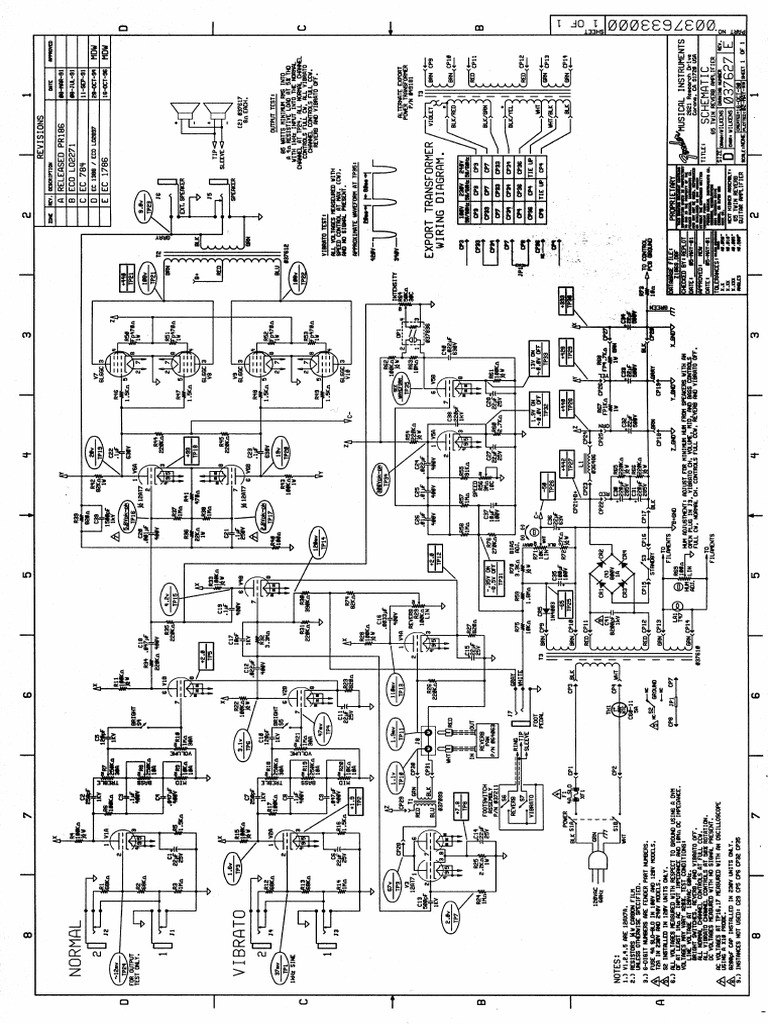 Fender 65 Twin Reverb Reissue Schematic PDF | PDF